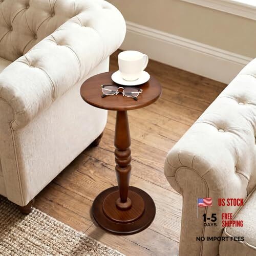Round pedestal side table - pedestal,