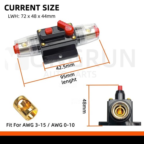 20a 150amp trip car audio - dc,