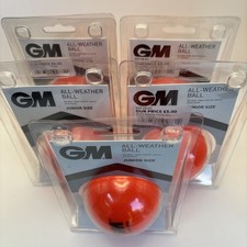 x 5 x GM All Weather Junior Orange Cricket Ball - New - Packaging Damaged.