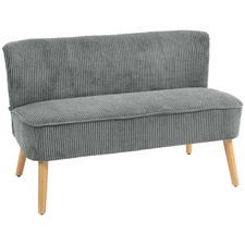 HOMCOM Corduroy Double Sofa w/