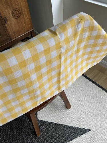 Yellow gingham cotton - gingham,