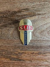 VINTAGE RACING BICYCLE SUN WORKSOP HEAD TUBE BADGE 1960 - 1970's NOS