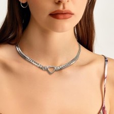 Chunky Heart Pendant Necklace