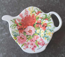 Ashdene Tea Bag Tidy Holder Floral Melamine Spoon Rest Teapot Shaped 2007