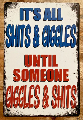Giggles funny metal signs - funny,