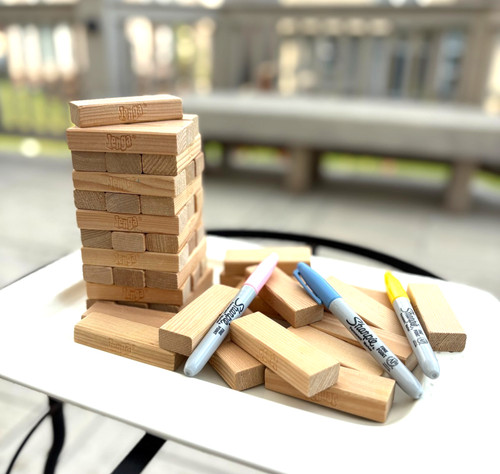 Rustic wedding guestbook jenga - rustic,