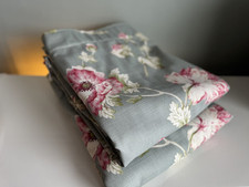 Ashley Wilde Apsley Shabby Chic Pencil Pleat Lined Large Long Sea Green Curtains