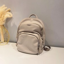 TUMI Voyageur 'Dori' Backpack Fine Calf Leather Ivory Off White VGC RRP £370 