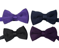 4 knitted bow ties set of four