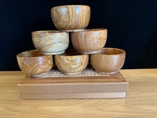 Olive Wood Bowls Set of 6 -