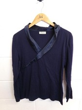 Women's TEMPERLY Navy Long Sleeve Blouse Size UK M CG ZZ2