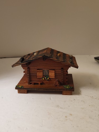1940s swiss chalet music box - swiss,