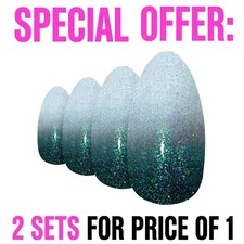 2 pack False Nails Bling Art