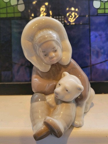 Lladro eskimo boy with - lladro, polar