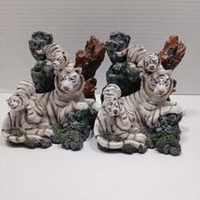 Siberian White Tigers Bookend