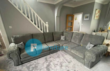 Vegas Chesterfield Fabric 6 Seater jumbo Corner Sofa Next Design free delivery 