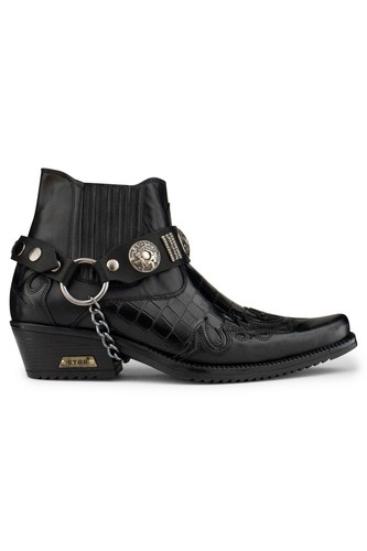 Men black leather - men's,