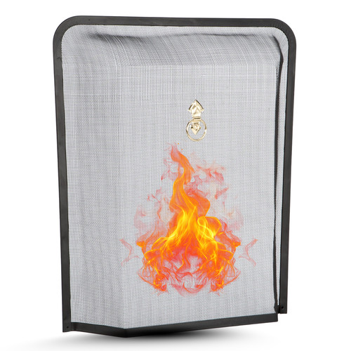 Fireplace spark guard screen - fireplace,