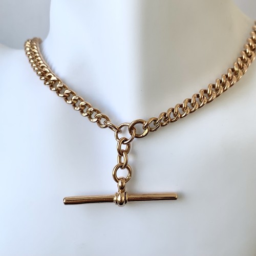 Antique albert chain 9ct gold - 9ct,