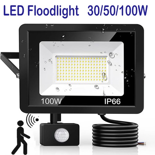 100w led floodlight pir motion - 100w,