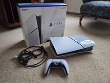 Sony PlayStation 5 PS5 Slim 1TB Disc Edition Console and Controller White Boxed