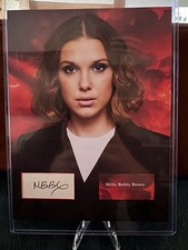MILLIE BOBBY BROWN AUTOGRAPH  8X6 CUSTOM CARD ACTRESS STRANGER THINGS COA