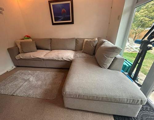 Grey fabric corner - fabric, sofa