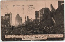 Postcard Kearney Street ruin