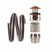 Chimney Flexible Flue Liner 904 Grade & Installation Kit 7 for Multifuel Stoves
