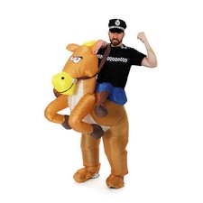 POLICEMAN RIDING INFLATABLE