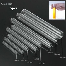 5 Pcs Glass Pyrex Test Tubes