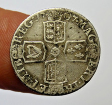 1707 Queen Anne Sixpence - Nice Grade