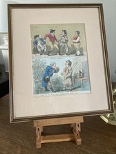 ISAAC CRUIKSHANK 18TH CENTURY FRAMED CARICATURE ENGRAVING