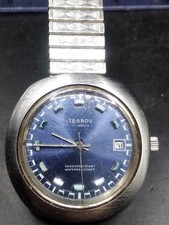 Vintage Tegrov Watch Mens Working Order Approx 39mm UFO Style