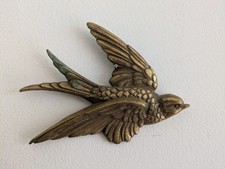 Vintage Brass Flying Swallow