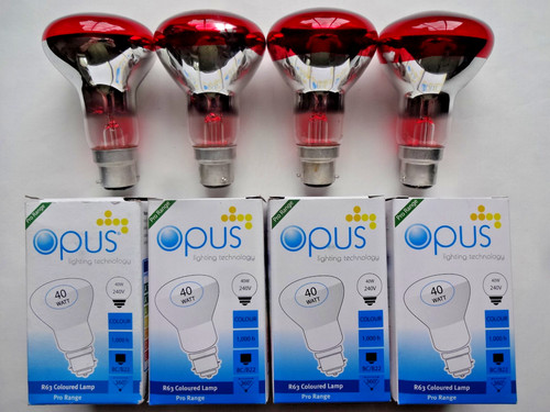 40w red b22 - red,