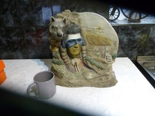 VINTAGE NEIL ROSE NATIVE AMERICAN INDIAN SCULPTURE 14" X 14"