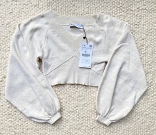 BNWT ZARA Cream ivory CROPPED
