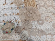 x23 Joblot crochet  Table linens Repurposing crafting etc  lot  27