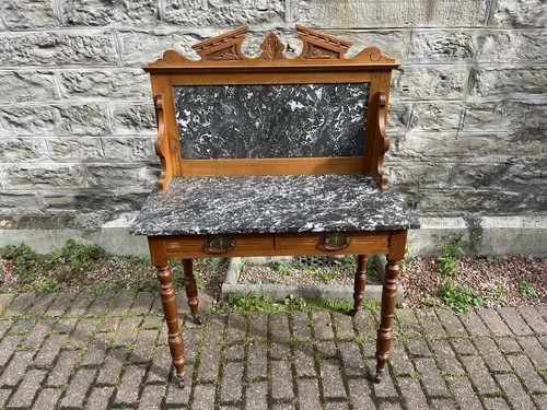Vintage marble top washstand - ,