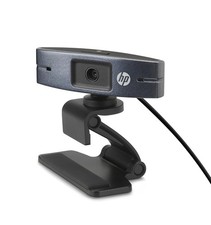 HP HD 2300 PC Webcam – Grey & Black USB 2.0 Plug-and-Play Camera
