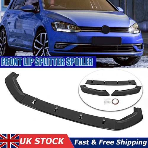 Gloss black front splitter lip - front,