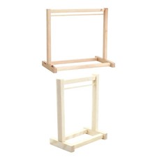 Wooden Doll Garment Rack Baby Shower Display Lovers for Kids Wardrobe Furniture