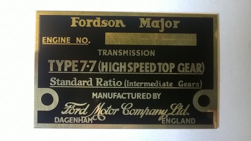Fordson e27n major serial - e27n,