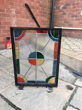 stained glass panels, fire