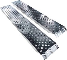 Heavy Duty Loading Ramps 2 Steel Ramps for ATV, Quad, Lawnmower, 400kg Max