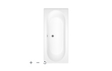 Straight Shower Bath  Acrylic Rectangular L1700mm  W 750mm