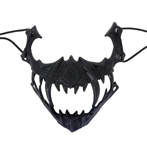 Party skull mask long teeth - long,