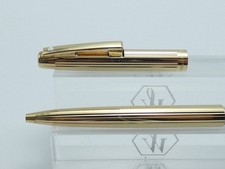 Sheaffer Imperial 797 Gold Plated Lined Ballpoint Pen, GT, Blue  Ink  *MINT*