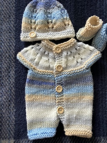 Hand knitted dolls clothes - hand,